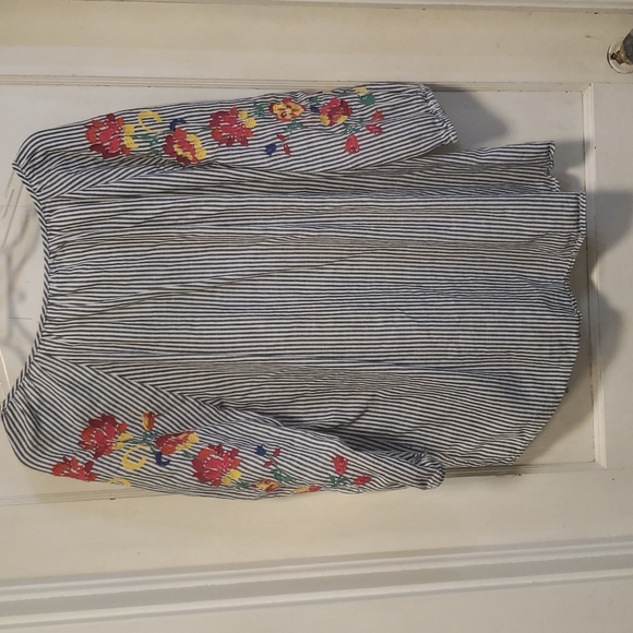 Westport Boho Country Core Embroidered Stripped Top Xlarge - Picture 7 of 8